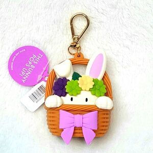 BBW Pop Up Bunny in Easter Basket with Flowers Bow New with Tags Out of Stock